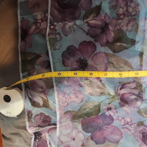 Shein Floral Print Puffed Sleeve Dress - Picture 7 of 8